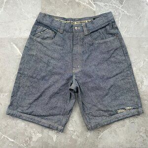 Vintage Pelle Pelle Jean Shorts Mens 34 y2k Baggy Jorts Hip Hop Rap Skate Loose